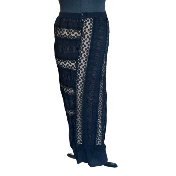 No 21 SILK MIDI SKIRT LACE OVERLAY IT 42 US 8 Excellent Pre-Owned Condition - Picture 4 of 10